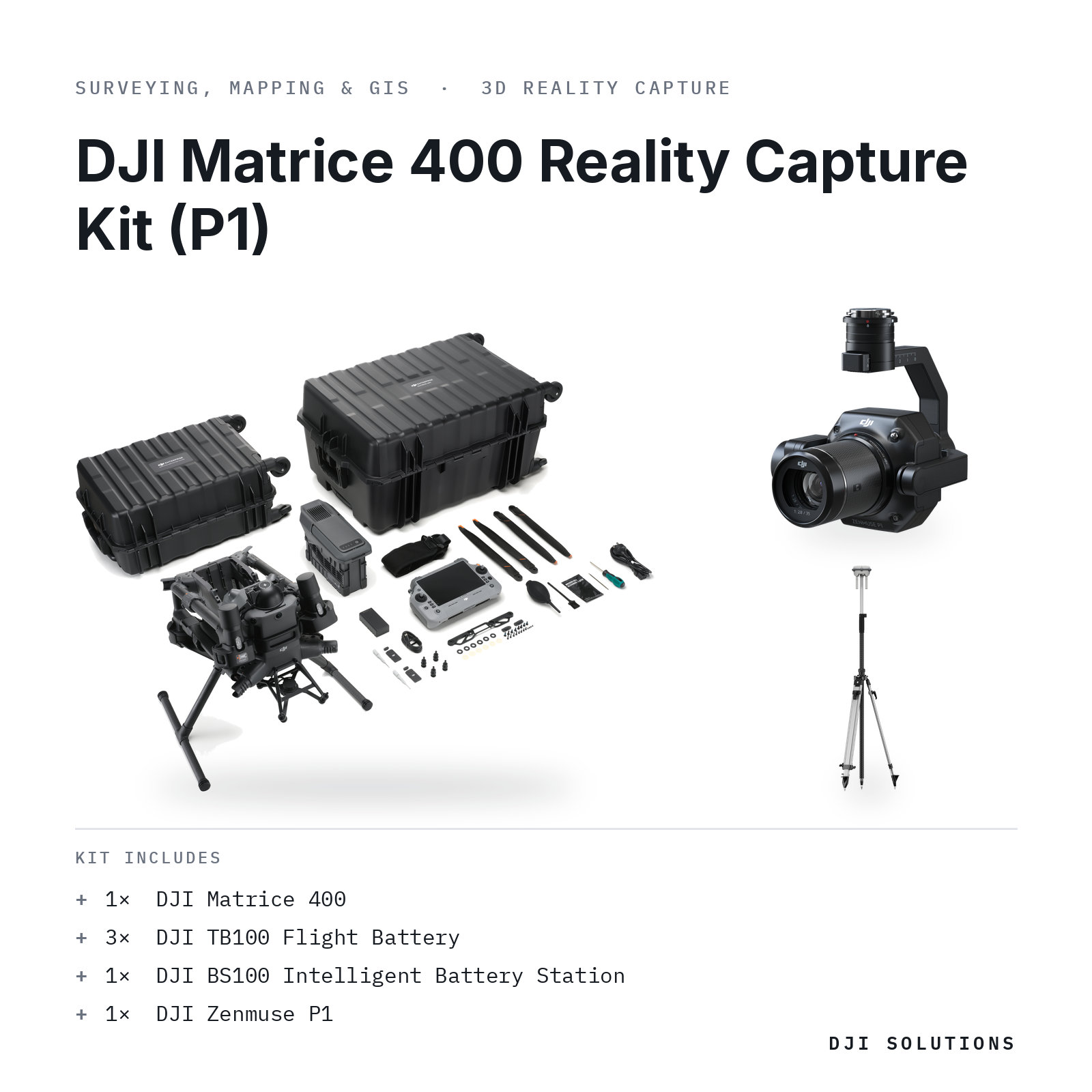 DJI Matrice 400 Reality Capture Kit (P1) — kit contents graphic
